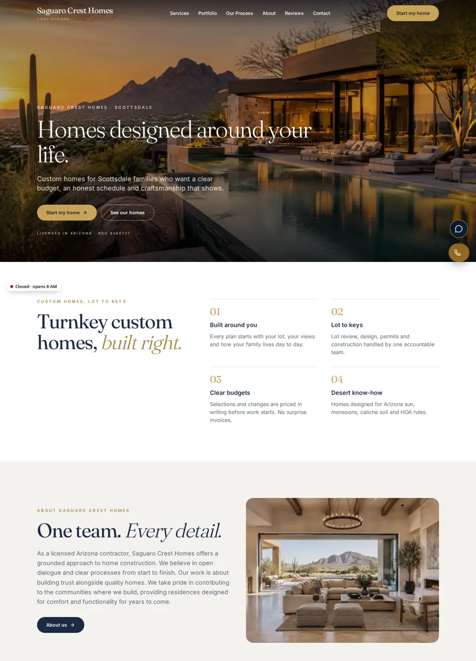 Custom Home Builder sample website