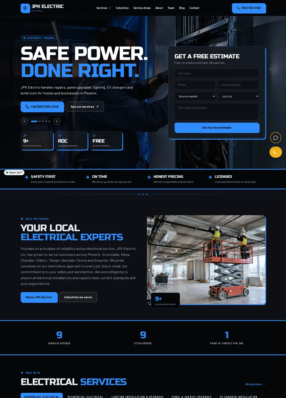 JPK Electric website