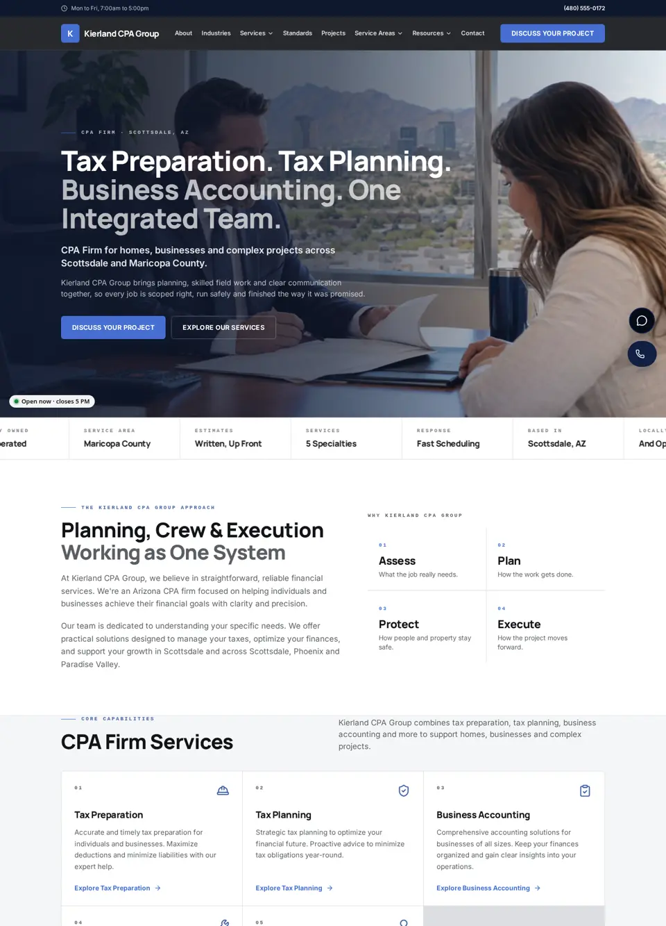Kierland CPA Group sample website