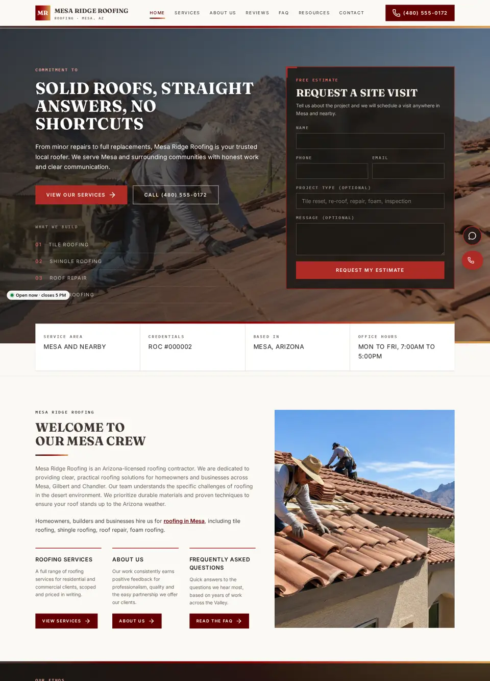 Trade Professional sample website