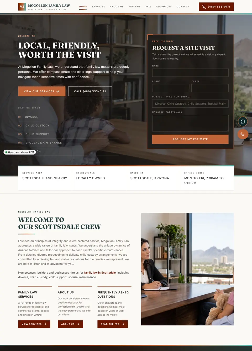 Mogollon Family Law sample website