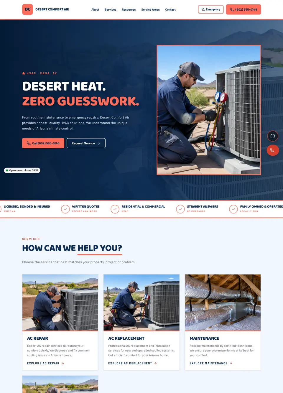Home Services sample website