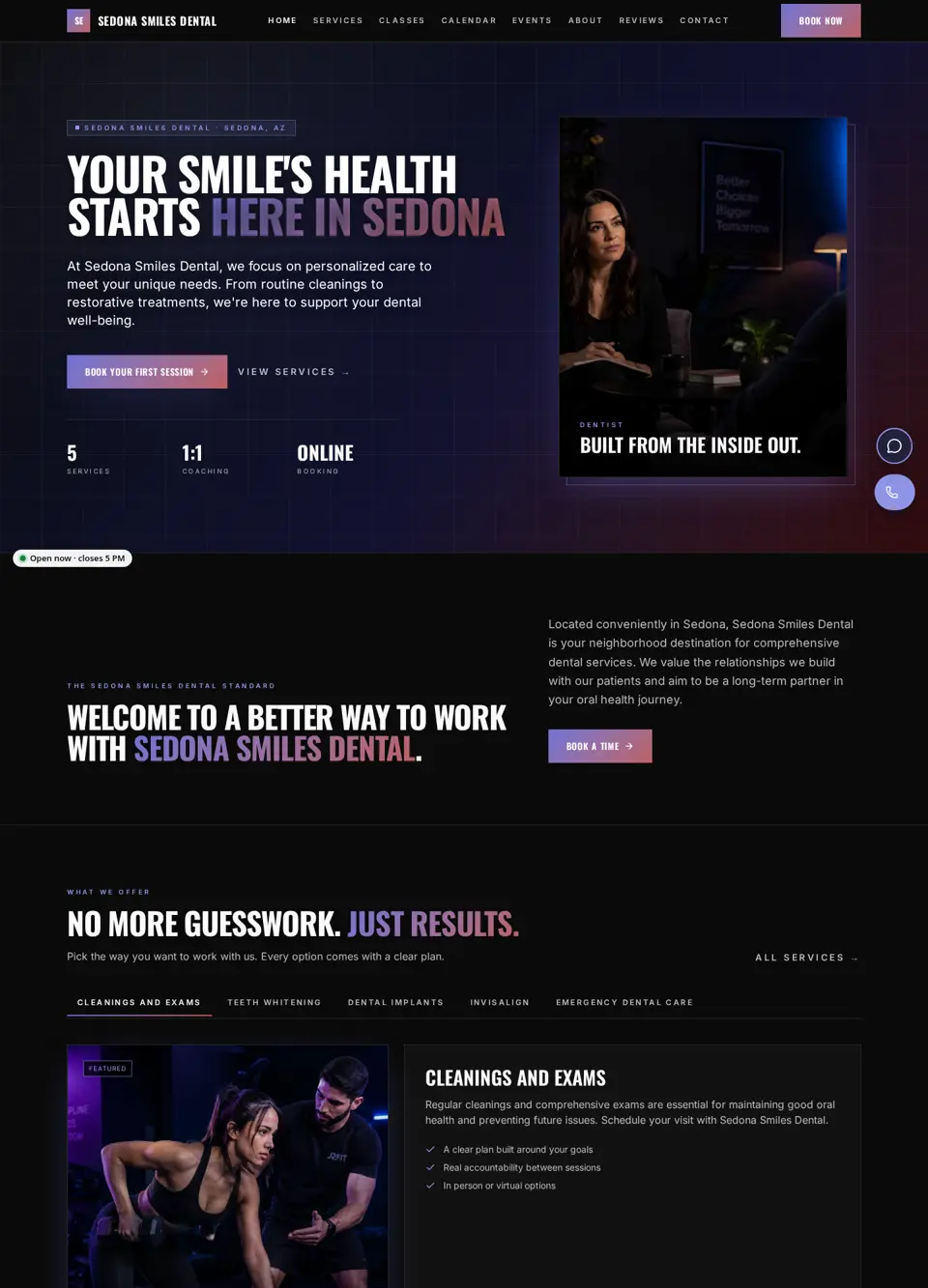 Sedona Smiles Dental sample website