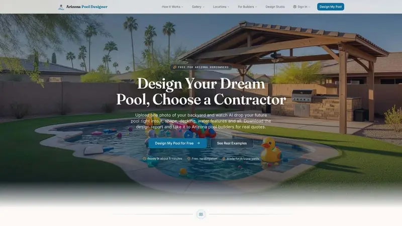 Arizona Pool Designer website