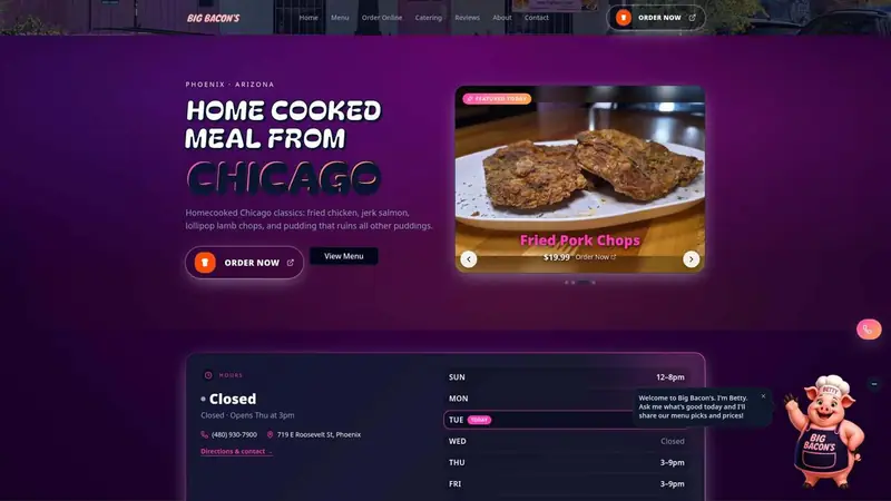 Big Bacons website